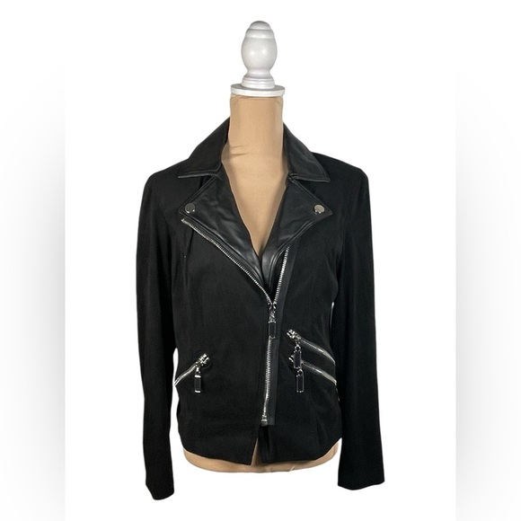 Qué Women’s Black Suede Jacket Size 6 - Picture 1 of 11